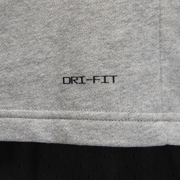 Nike Jordan Dri-Fit Fleece Pullover Hoodie FB7570-063 (Dark Grey Heather/Black) - Picture 6 of 6
